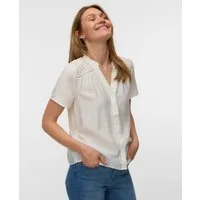 Vero Moda Kurzarmbluse VMJOSIE SS EMB TOP WVN Viskosemischung