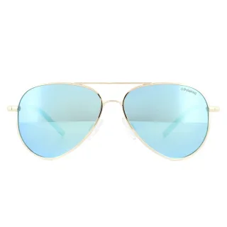 Polaroid Kindersonnenbrille 8015/N J5G JY Gold Blau Miror Polarisiert