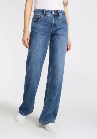 Herrlicher 5-Pocket-Jeans "Edna Denim Light" mit ausgestelltem Bein