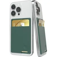 EAZY CASE Smartphone-Hülle Smartphone Cardholder Silicon, Kartenfach selbstklebend Silikon Kartenetui Kartenhalter Nacht Grün