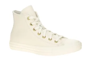 Converse A12760C CTAS Hi Leder Da Damen Sneaker Wei? Egret Gold Memory Foam