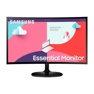 Samsung S36C Essential Monitor S24C364EAU Curved 24 Zoll VA-Panel Full HD-Auflösung Eco Saving Plus AMD FreeSync 4 ms Reaktionszeit Bildwiederholrate 75 Hz Schwarz