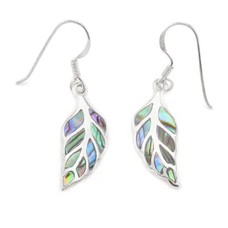 Damen Blatt Ohrh?nger aus 925 Silber