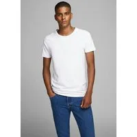 Jack & Jones T-Shirt JJEBASIC mit schmaler Passform für jeden Tag unifarben, modisch, schmal, Baumwollmischung, Rundhals