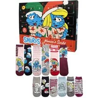 United Labels® Adventskalender Die Schlümpfe Socken Adventskalender mit 12 Paar kurz und lang