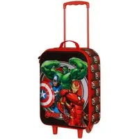 Karactermania Kinderkoffer 3D Marvel The Avengers Trolley Reisekoffer Koffer, Kinder-Trolley-Koffer im Soft 3D Design