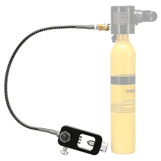 DIDEEP PSI Dial Mini Scuba Diving Tank Oxygen Cylinder Respirator Adapter 8MM Large to Small Scuba Tank Adapters Heads w