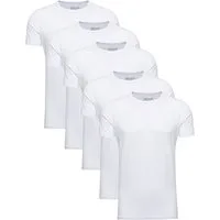 Yazubi T-Shirt Set Herren Basic Regular Fit 5er-Pack (Packung, 5-tlg., 5er-Pack) Baumwolle mit Stretch, Rundhals, Kurzarm, Unterziehshirt, weich