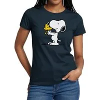 Spreadshirt T-Shirt Peanuts Snoopy Und Woodstock Frauen T-Shirt (1-tlg)