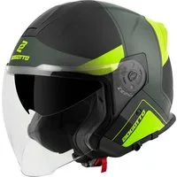 Bogotto Motorradhelm H586 City-B Jethelm, herausnehmbares Innenfutter,integriertes Sonnenvisier