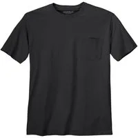 redfield Rundhalsshirt XXL Basic T-Shirt Jerry schwarz Brusttasche Redfield