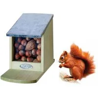 esschert design Nistkasten Futterhaus Eichhörnchen Futterautomat Futterstation Häuschen Holz