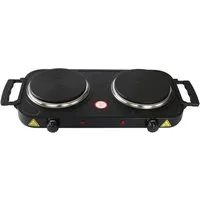 DESKI Doppelkochplatte Doppelkochplatte 2000W Elektro Kochplatte Kochen Küche Camping Garten