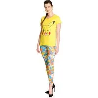 Leggings Pokemon Leggings Damen mit Pikachu Schiggy Glumanda Bisasam Mauzi Gr. XS S M L XL