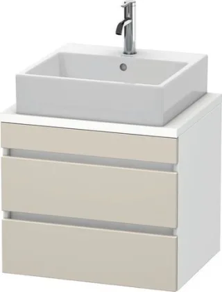 Duravit DuraStyle Konsolenwaschtischunterbau wandhängend Taupe & Weiß Matt 600x478x512 mm - DS530509 DS530509118