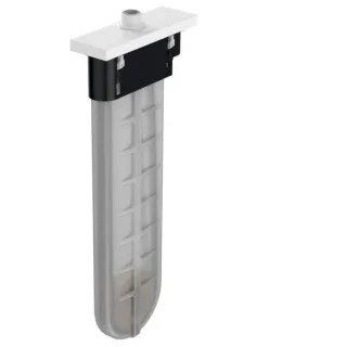 hansgrohe sBox Wannenrandset 28010700 mattweiß, eckig, für Wannen- und Fliesenrand