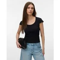 Vero Moda Kurzarmshirt VMCHLOE CS SHORT U-NECK NOOS Baumwollmischung