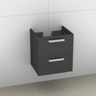 Artiqua 414 Waschtischunterschrank für Subway 613656,Anthrazit Hochglanz, 414-WU2L-V42-7015-51 414-WU2L-V42-7015-51