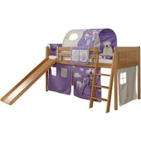 Ticaa Hochbett Rutschbett "Ekki" Country Buche Natur