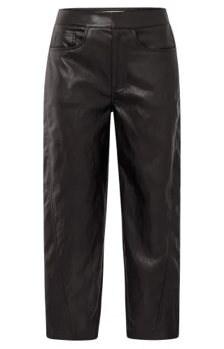 Yaya - Hose aus Kunstleder schwarz - Gr. - 38