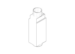 Dornbracht Spender Aufnahme Ersatzteile 081010526 30 x 38 x 117 mm Platin gebürstet 081010526-06