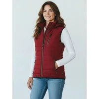 Blue Wave Steppweste Damen Weste Nathalie gesteppt Kapuze - Damenweste Outdoor-Weste leicht Abnehmbare & verstellbare Kapuze, 2-Wege-Reißverschluss, Taschen