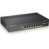 GS1920-8HP V2, Switch schwarz, lüfterlos, 130W PoE+ Gesamtbudget