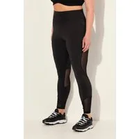 Ulla Popken Leggings Sport-Leggings Mesh-Einsätze Tasche recycelt