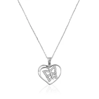 Orphelia Damen-Kette aus 925er Sterlingsilber mit Anhänger – Silber ZH-4878