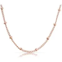 Made by Nami Edelstahlkette Minimalistische Halskette für Damen mit starkem Karabiner-Verschluss, Choker-Kette Frauen & Mädchen Filigrane Gliederkette