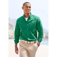 H.I.S Langarmhemd regular-fit mit Button-down-Kragen, reine Baumwolle