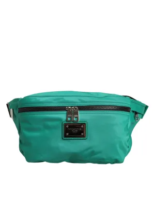 Grüne Logo-Plakette Nylon Hüfttasche Männer Borse Tasche