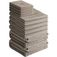 Sansibar Sylt Handtuch Set Handtuch Set Classic 10-tlg 100% Baumwolle, extra flauschig, saugstark, (10-St), pflegeleicht, trocknergeeignet, edle Stickerei, maritimes Design