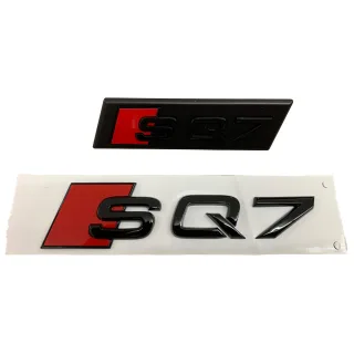 Original Audi SQ7 Q7 Black Edition Emblem Schriftzug Logo Emblem Schwarz glänzend Heck + Kühlergrill