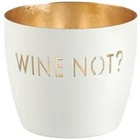 Giftcompany Windlicht Windlicht Madras Wine Not? Weiß/Gold