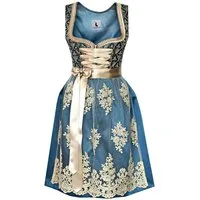 Alpenmärchen Dirndl Dirndl Livia in Creme und Blau - ALM916