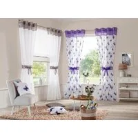 OTTO home Gardine Villars (2 St), Ösen, transparent, Voile, Vorhang, Fertiggardine, inkl. 2 Raffhalter, transparent, 2-er Set