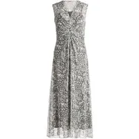 Cartoon Midikleid Damen ohne Arm Druck