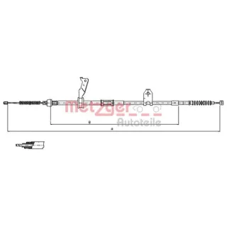 Metzger Handbremsseil hinten links Toyota Avensis T25