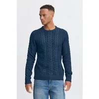 Blend Strickpullover BHBASIM Crew aus Baumwollmischung, Regular Fit, mit Rundhalsausschnitt