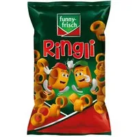 funny-frisch Knabberei, funny frisch Ringli knusprige Kartoffelringe mit Paprika Geschmack 75g