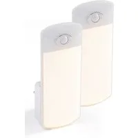 Northpoint LED Nachtlicht Steckdosenleuchte 2er-Set Taschenlampe Bewegungsmelder