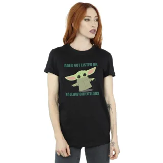 Star Wars - "The Mandalorian Does Not Listen" T-Shirt für Damen (Schwarz)