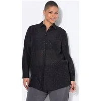 Studio Untold Hemdbluse Hemdbluse Boxy Shape Glitzersteinchen