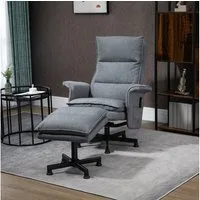 HOMCOM Massagesessel Massageliege mit Fußhocker