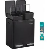 SONGMICS Mülleimer Abfalleimer 2 oder3 Fächer, Mülleimer 30L 54L 60L, Tretmülleimer Softclose-Deckel, herausnehmbare Inneneimer