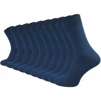 GAWILO Socken für Damen und Herren aus 100% Baumwolle ohne Naht (10 Paar) mit venenfreundlichem Komfortbund