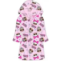 L.O.L. SURPRISE! Kinderbademantel L.O.L. Surprise Bademantel Mädchen Rosa mit Kapuze, Größen 98-128, Polyester