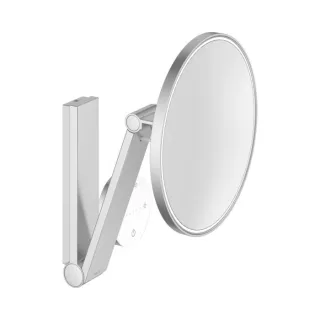 Keuco iLook_move Kosmetikspiegel 17612179002 5-fach Vergrößerung, Ø 212mm, beleuchtet, mit Glasbedienfeld, aluminium-finish