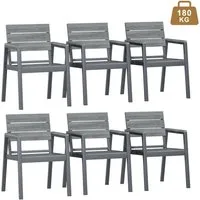 HOMALL Gartenstuhl Stapelbar Aluminium Gartensessel Wetterfest, max Belastung 180kg (Set, 6 St), Korrosionsbeständigkeit, verstärkter Alu-Outdoorstuhl